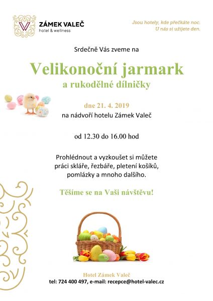 Pozvánka na velikonoční Jarmark v Hotelu Valeč