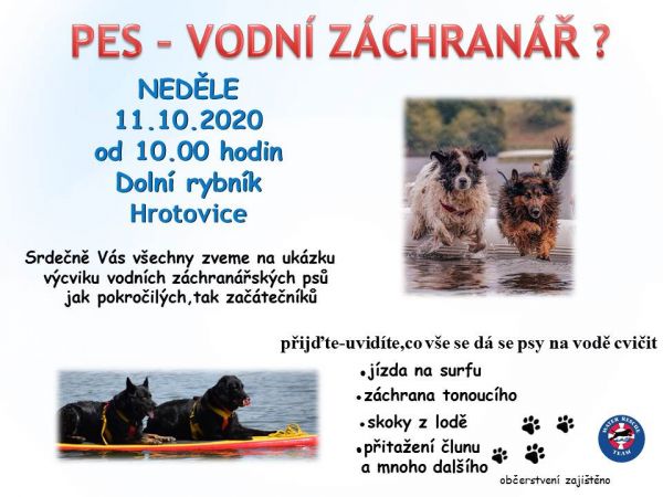 Ukázka výcviku záchranářských psů - POZVÁNKA