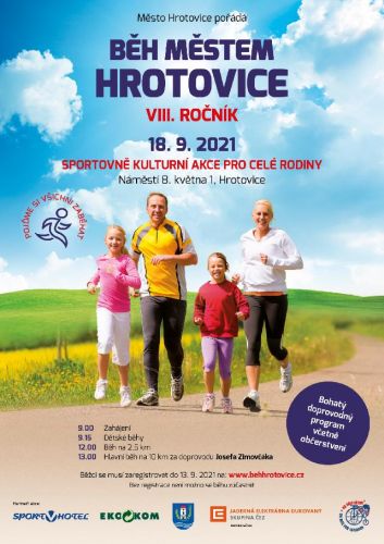 Pozvánka na běh městem Hrotovice 18.9.2021