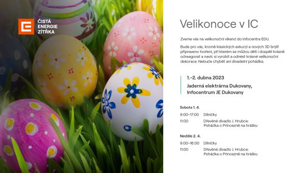 Aktualita z JE Dukovany - Pozvánka na Velikonoce v Infocentru JE Dukovany - 1. - 2. dubna 2023
